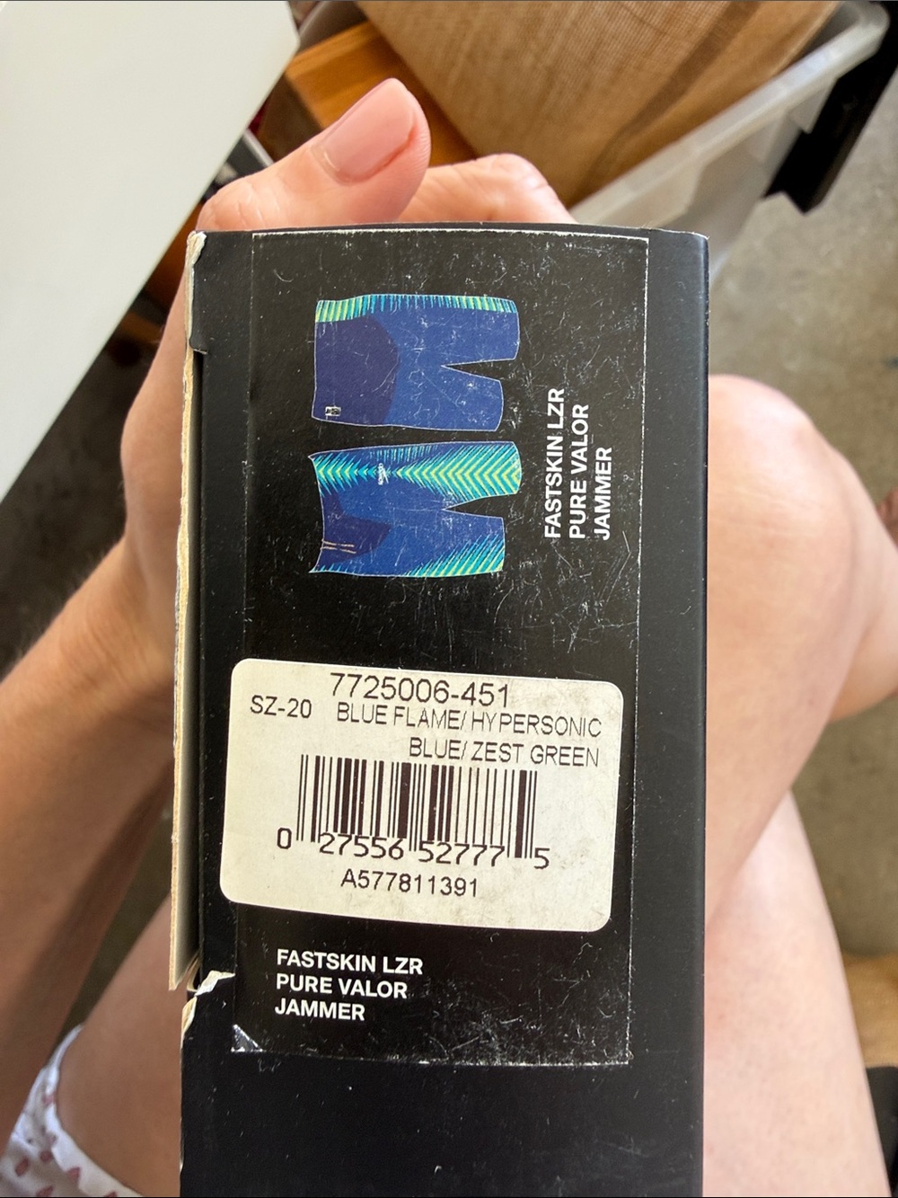 Speedo Blue Flame and Zest Green Jammer Tech Suit